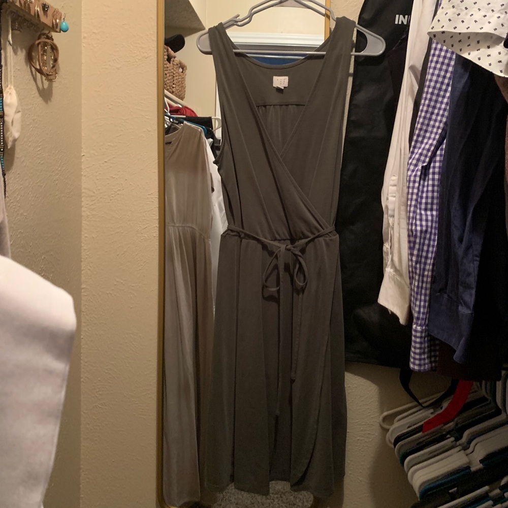 Olive Green Wrap Dress | a new day